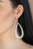 Paparazzi Earring - Diamond Distraction - White
