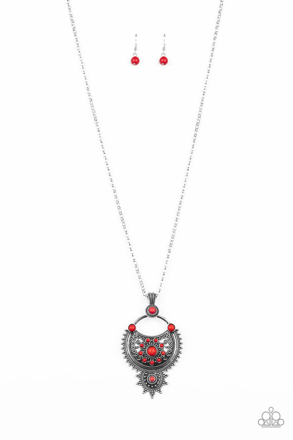 Paparazzi Necklace - Solar Energy - Red