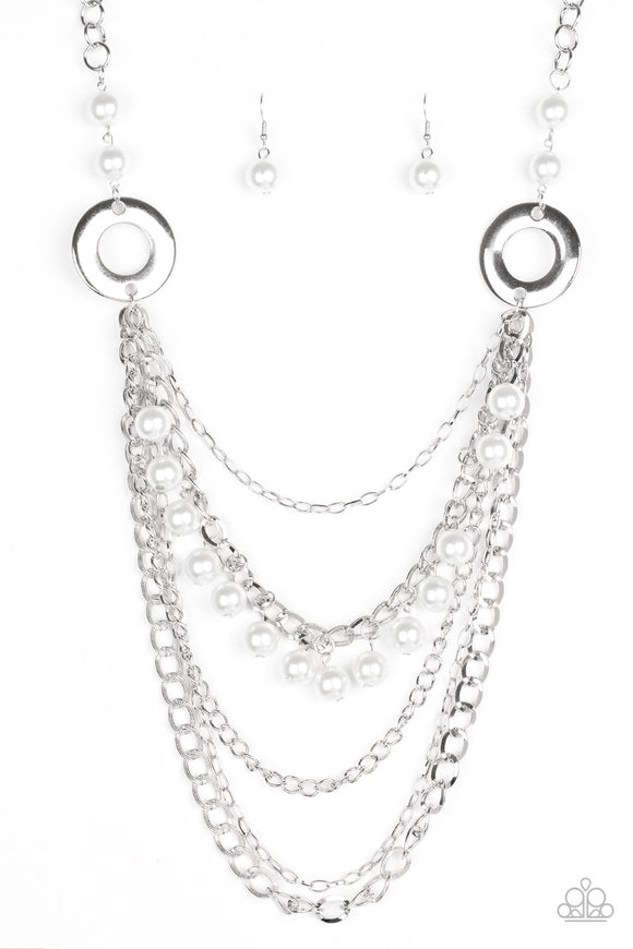 Paparazzi Necklace - BELLES and Whistles - White