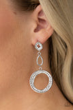 Paparazzi Earring - On The Glamour Scene - White