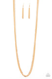 Paparazzi Necklace - SLEEK and Destroy - Gold