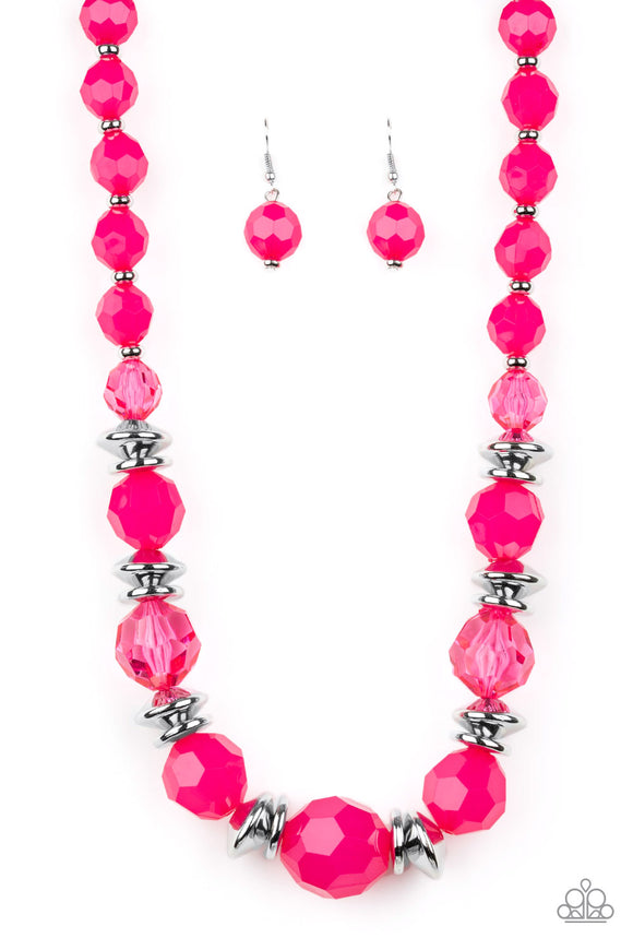 Paparazzi Necklace - Dine and Dash - Pink