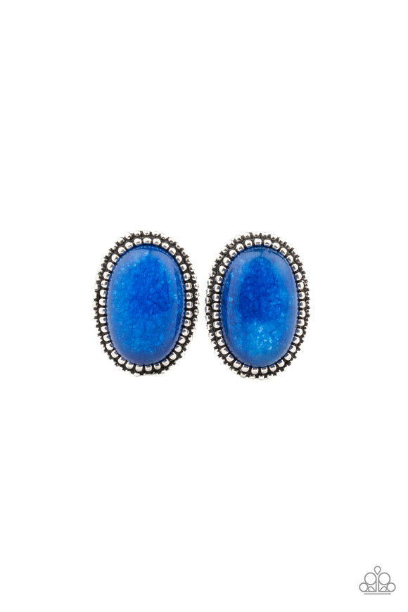Paparazzi Earring - Shiny Sediment - Blue