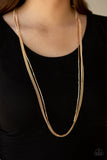 Paparazzi Necklace - SLEEK and Destroy - Gold