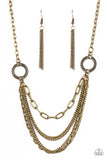 Paparazzi Necklace - CHAINS of Command - Brass