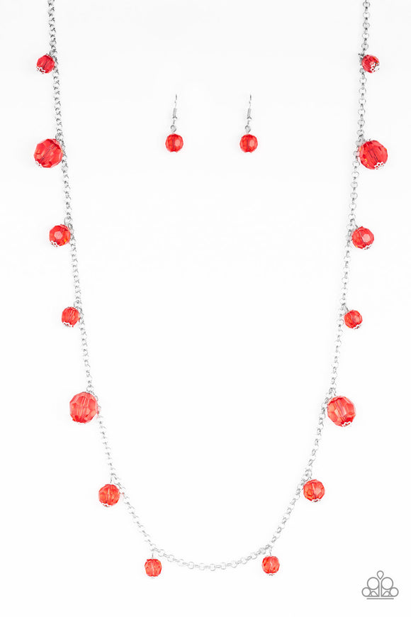 Paparazzi Necklace - GLOW-Rider - Red