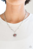 Paparazzi Necklace - No Love Lost - Red