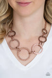 Paparazzi Necklace - City Circus - Copper