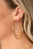 Paparazzi Earring - Last Hoop-rah - Gold Hoop