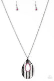 Paparazzi Necklace - Stop, TEARDROP, and Roll - Pink