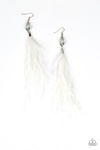 Paparazzi Earring - Showgirl  Showcase - White