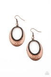 Paparazzi Earring - Tempest Texture - Copper