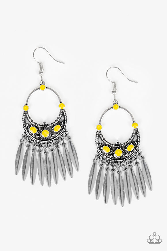 Paparazzi Earring - Cry Me A RIVIERA - Yellow