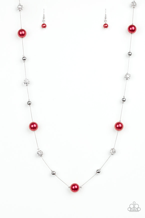 Paparazzi Necklace - Eloquently Eloquent - Red