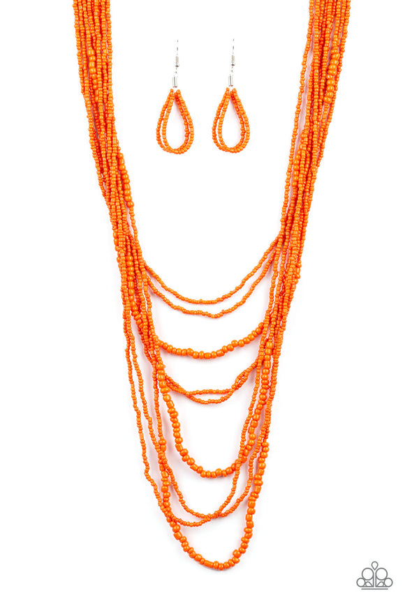 Paparazzi Necklace - Totally Tonga - Orange