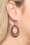 Paparazzi Earring - Tempest Texture - Copper
