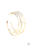 Paparazzi Earring - Last Hoop-rah - Gold Hoop
