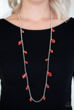 Paparazzi Necklace - GLOW-Rider - Red