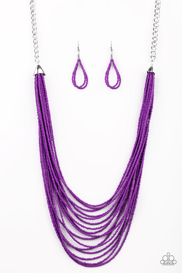 Paparazzi Necklace - Peacefully Pacific - Purple
