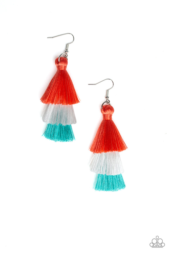 Paparazzi Earring - Hold On To Your Tassel - Orange