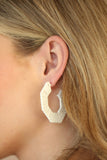 Paparazzi Earring - Fabulously Fiesta - White Hoop