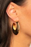 Paparazzi Earring - Chic CRESCENTO - Gold Hoop