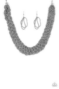 Paparazzi Necklace - Mesmerizingly Mesopotamia - Silver