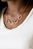 Paparazzi Necklace - Gorgeously Geometric - Copper