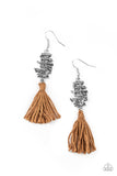 Paparazzi Earring - Tiki Tassel - Brown