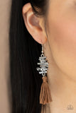 Paparazzi Earring - Tiki Tassel - Brown