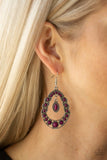 Paparazzi Earring - Malibu Mardi Gras - Purple