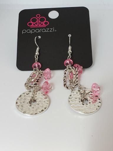 Paparazzi Earring - Seaside Catch - Pink